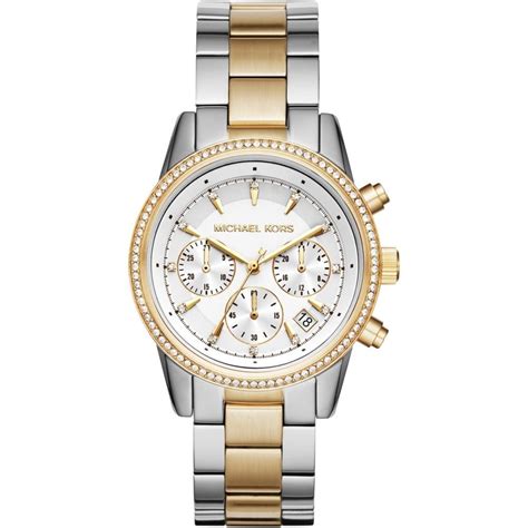 michael kors womens ritz two-tone chronograph watch|michael kors automatic women's watches.